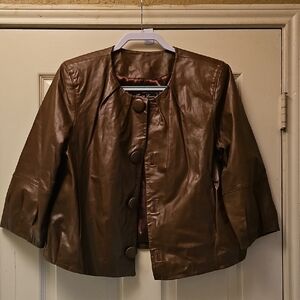 Brown Leather Women's Jacket